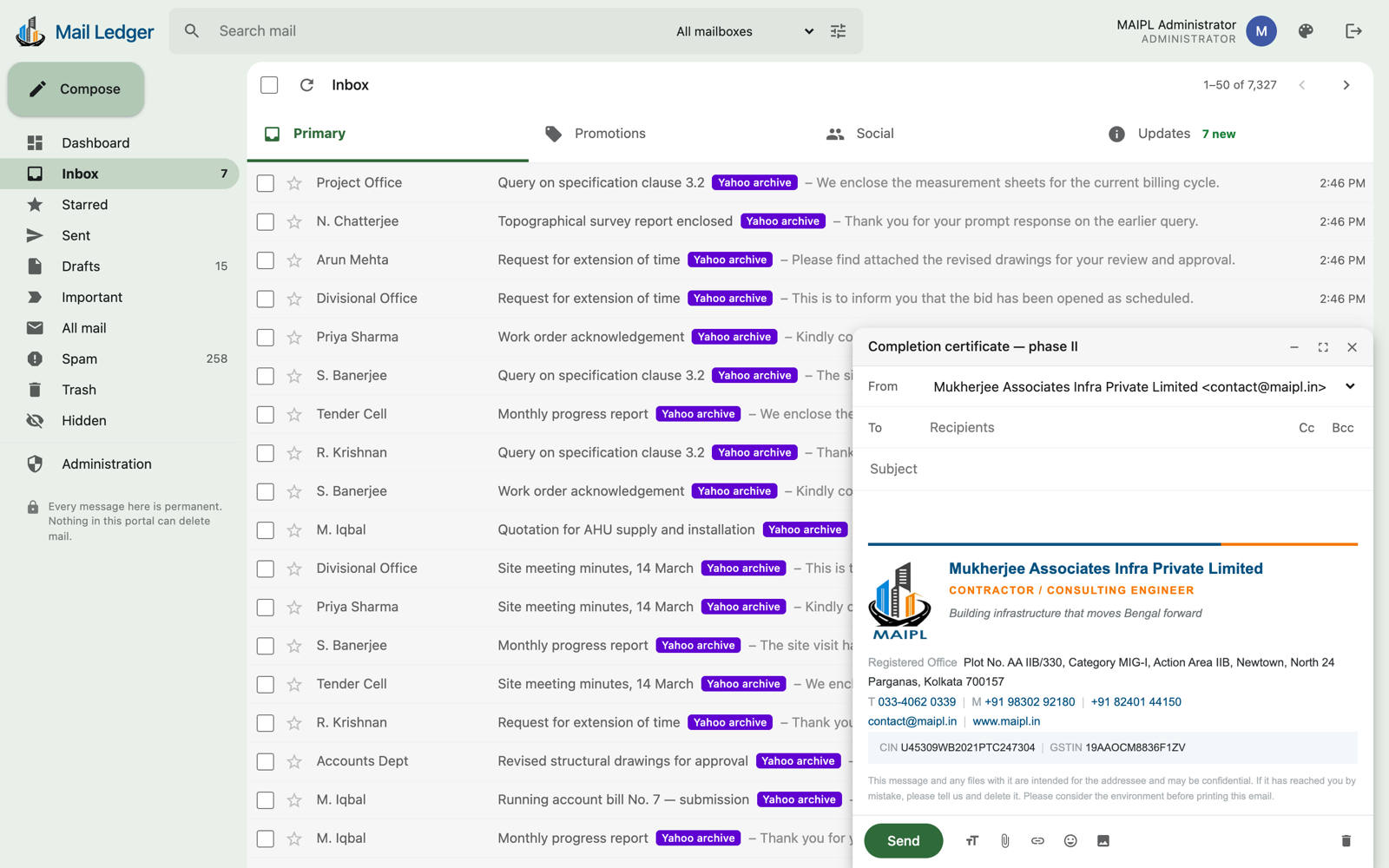 Compose window