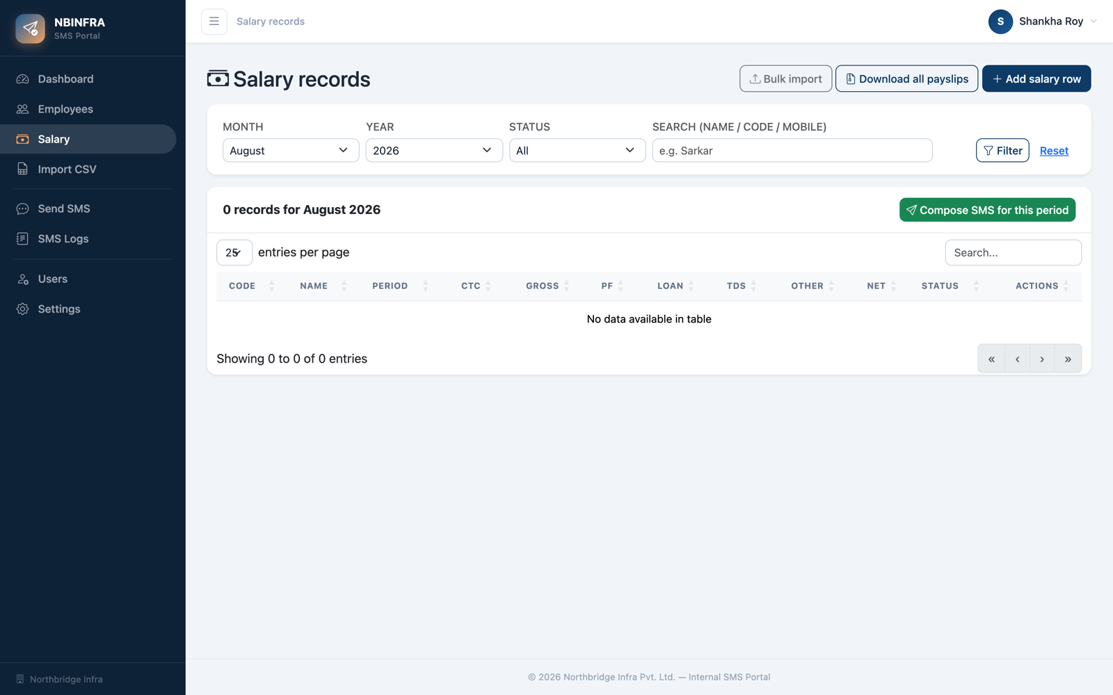 Salary records